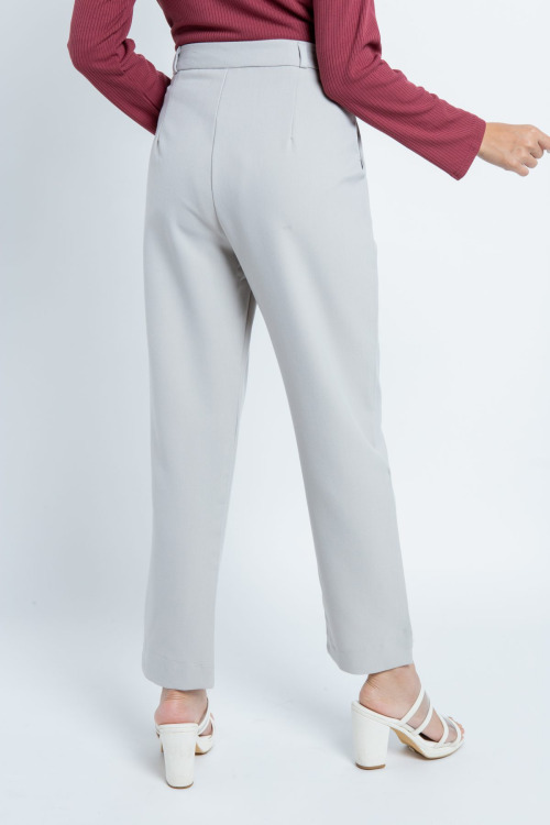 Light Grey Tapered Ankle Pants