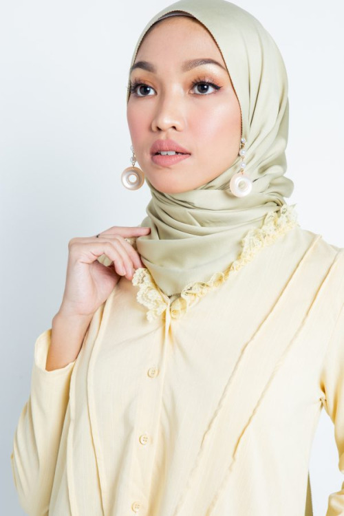 Yellow Striped Peplum Blouse