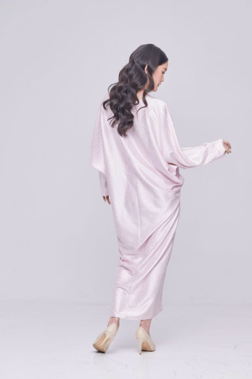 Pink Aerisa Satin Kaftan