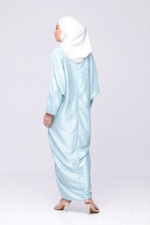 Turqoise Aerisa Satin Kaftan