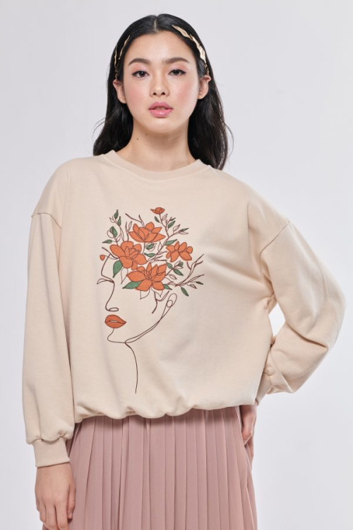 Dreamy Sweatshirt in Beige