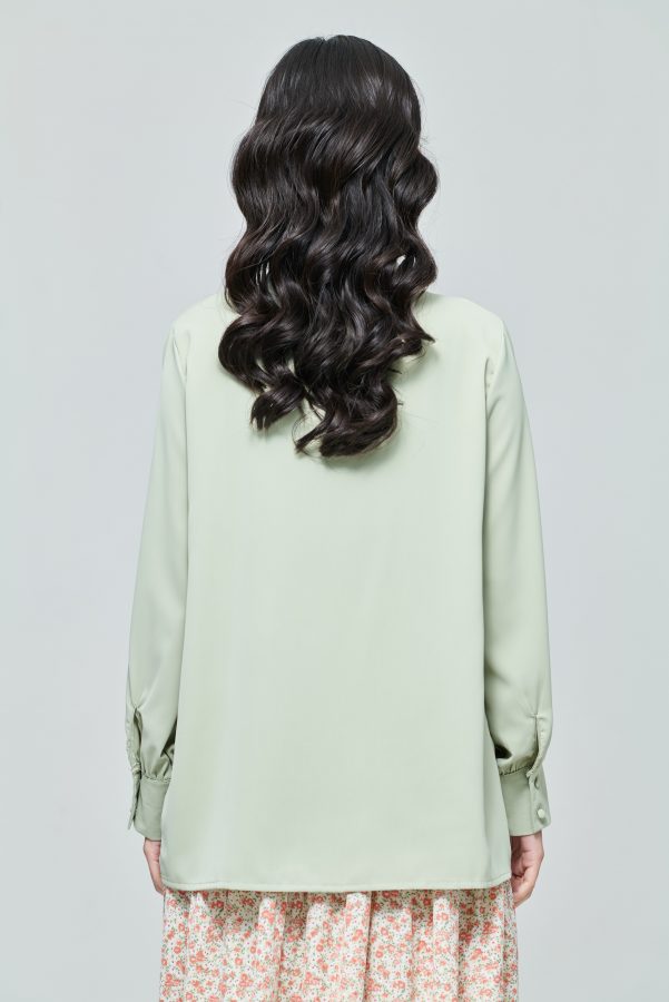 Green Button Sleeve Top
