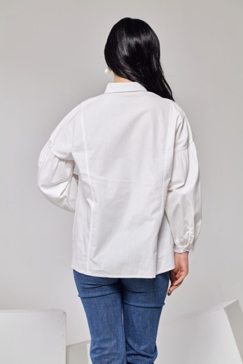 White Oversized Cotton Top