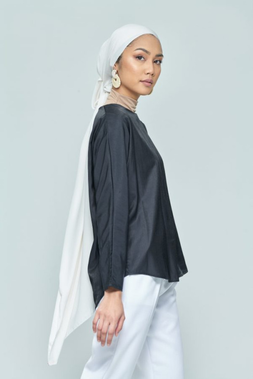 Black Basic Plain Loose Top
