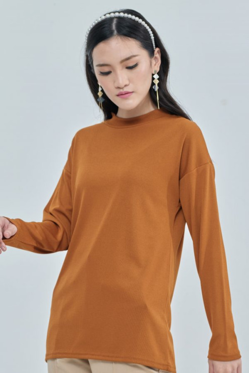 Caramel Lisa Ribbed Top
