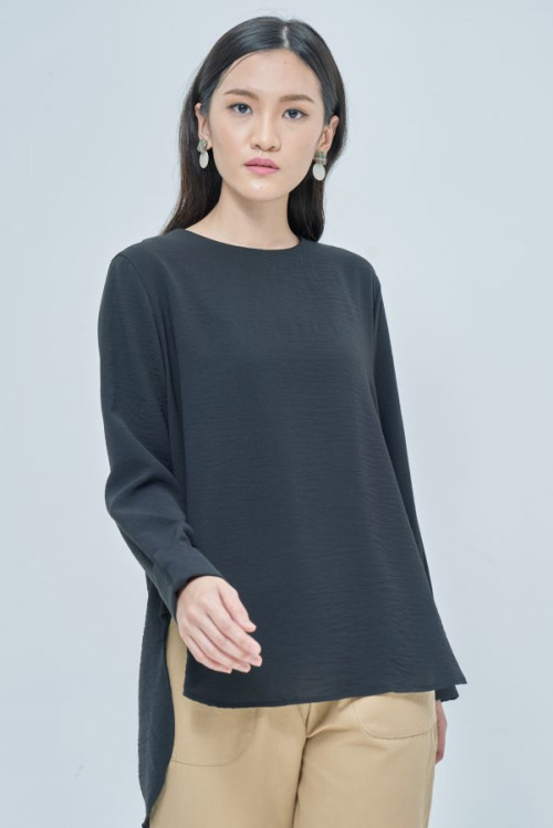 Black Jennie Linen Top