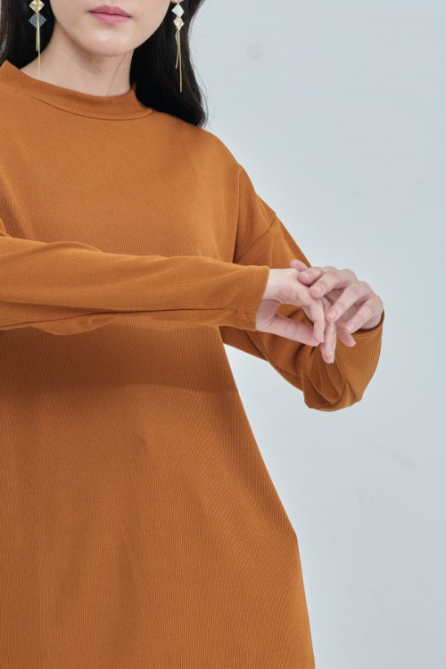 Caramel Lisa Ribbed Top