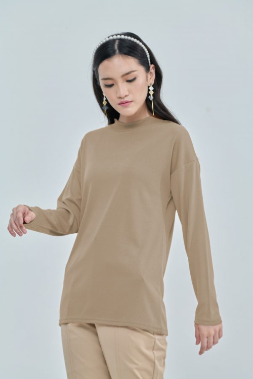 Khaki Lisa Ribbed Top