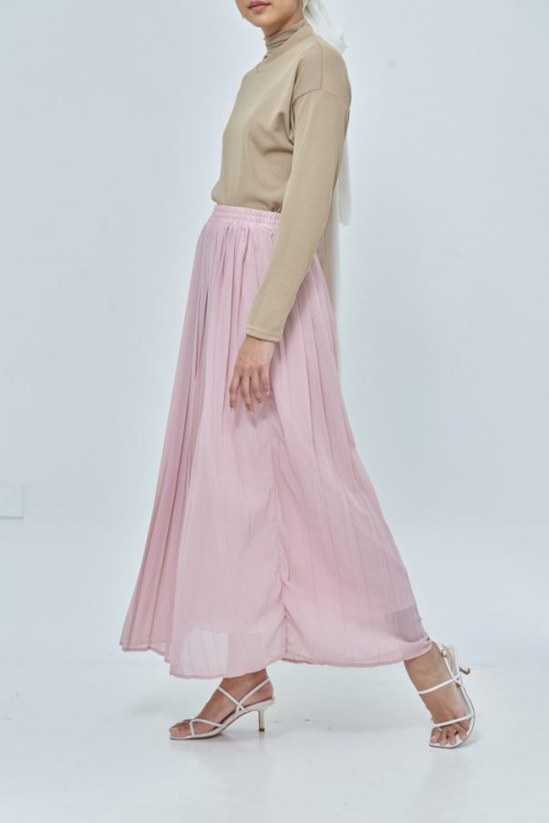 Fresh Pleat Skirt in Pink