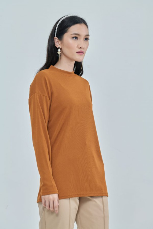 Caramel Lisa Ribbed Top
