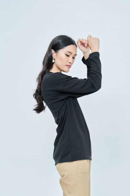 Black Lisa Ribbed Top