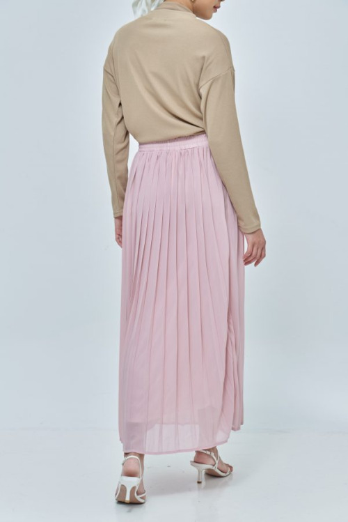 Fresh Pleat Skirt in Pink