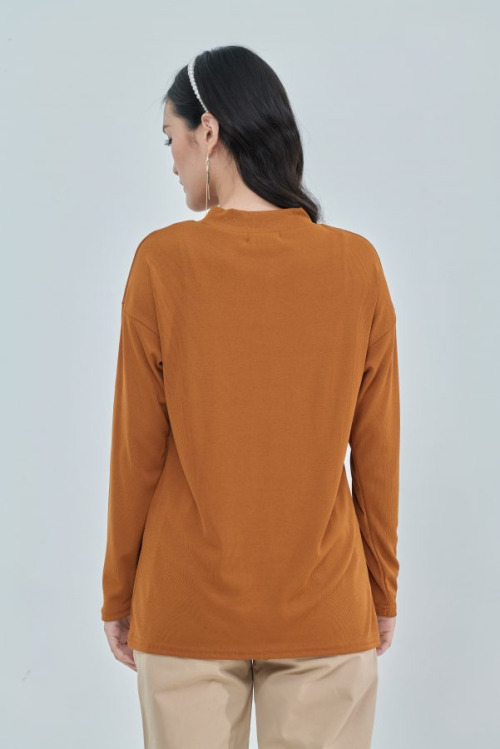 Caramel Lisa Ribbed Top