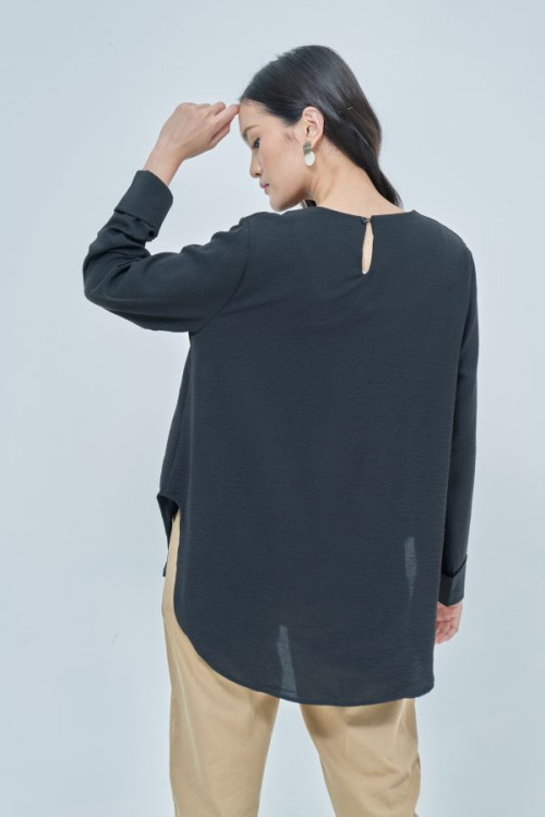 Black Jennie Linen Top
