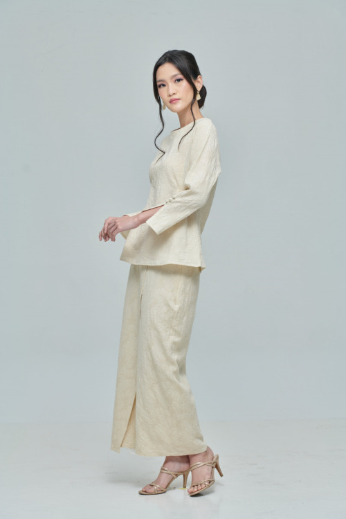 Beige Melur Modern Mini Kurung