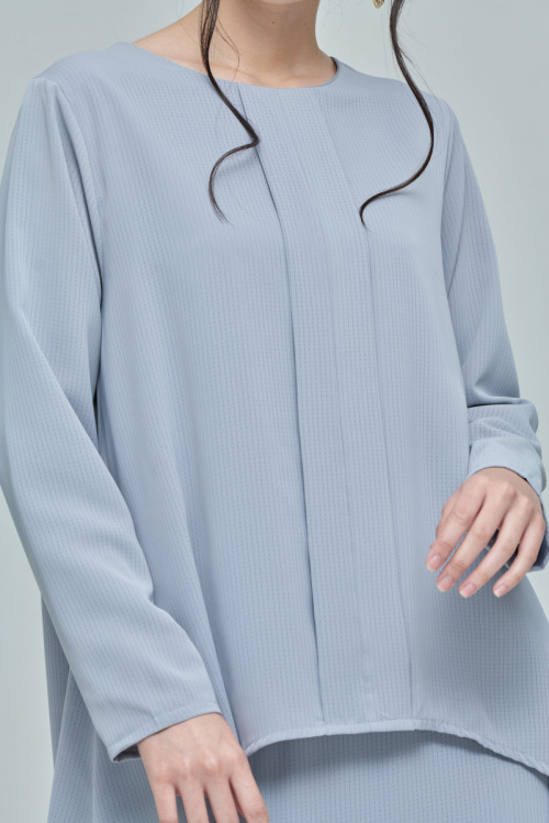 Blue Dinda Basic Chiffon Kurung