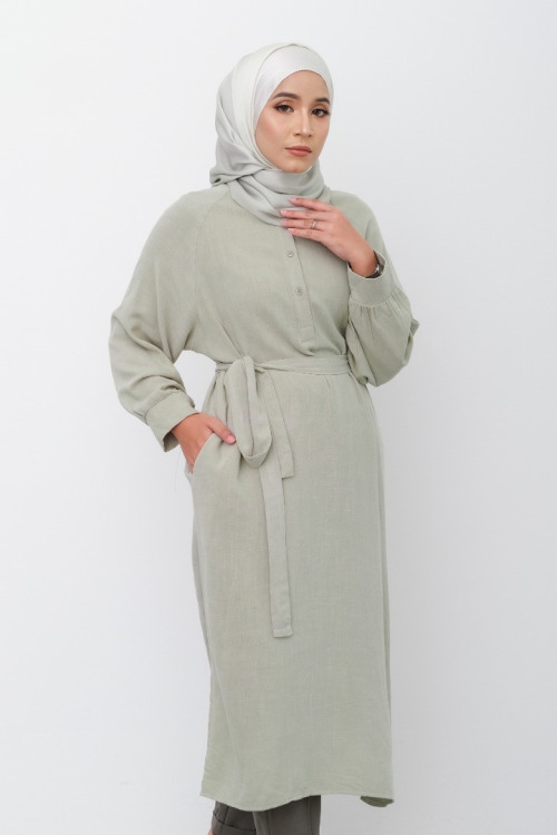 Dusty Green Lola Basic Tunic Top