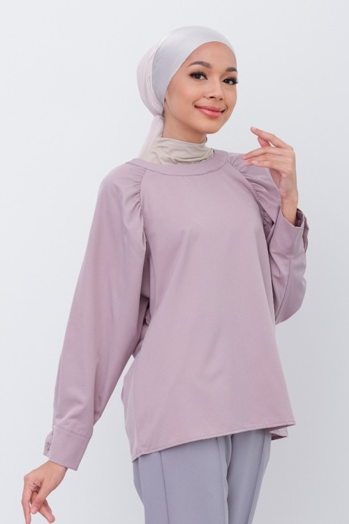 Dusty Purple Basic Regular Blouse