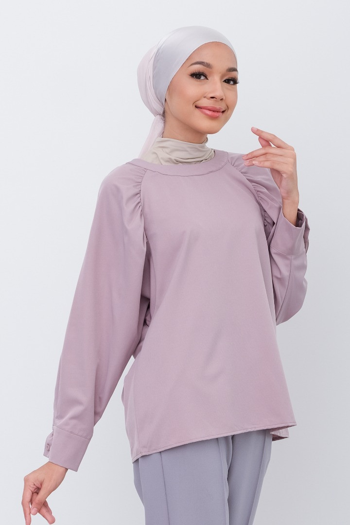 Dusty Purple Basic Regular Blouse