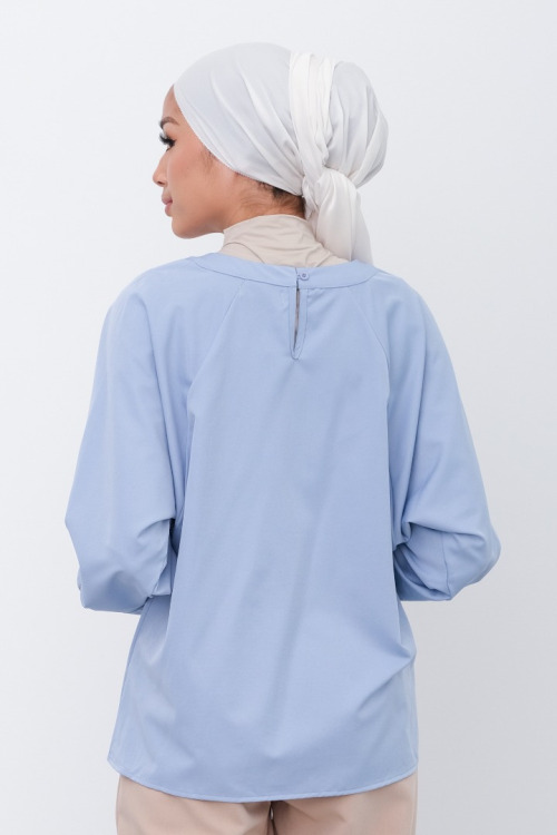 Light Blue Basic Regular Blouse