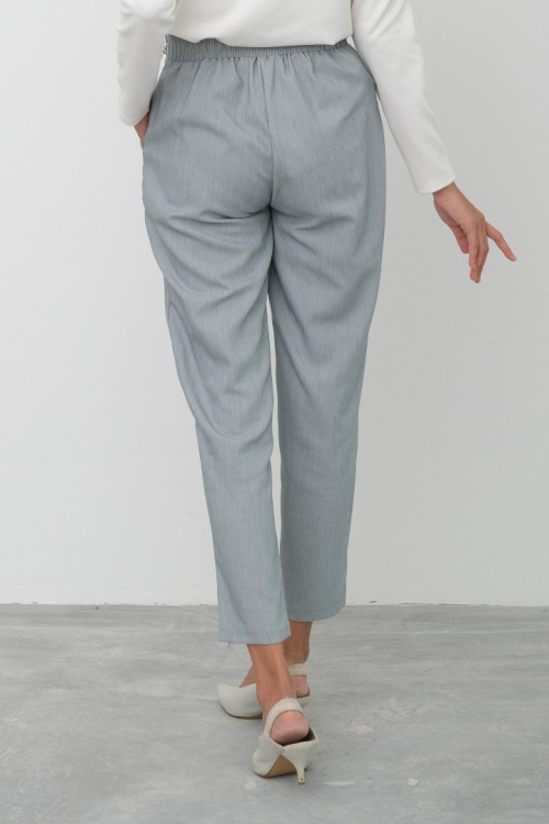Light Grey Strap Vintage Ankle Pant