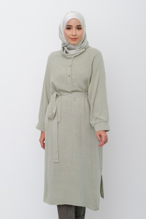 Dusty Green Lola Basic Tunic Top