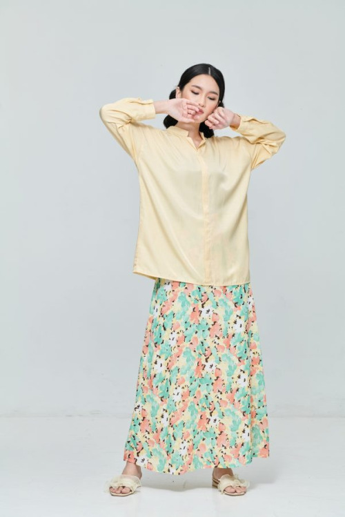Yellow Chiffon Loose Blouse