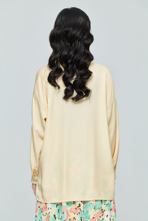 Yellow Chiffon Loose Blouse