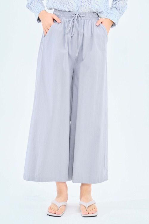 Light Blue Kyra Lightweight Cotton Pallazo Wide Pants