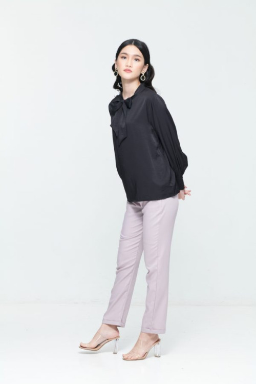 Black Bow Tie Plain Top