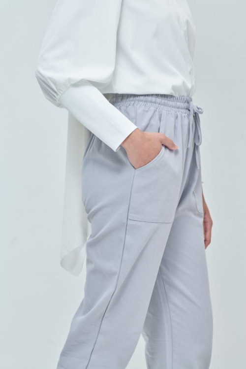 Grey Cara Ankle Pants