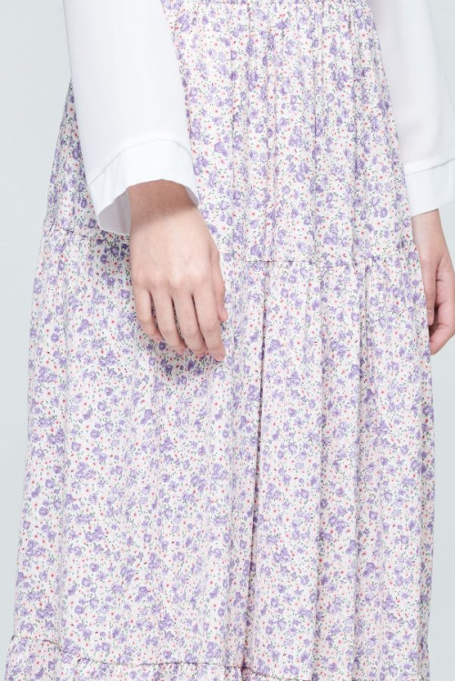 Purple Tiered Maxi Skirt