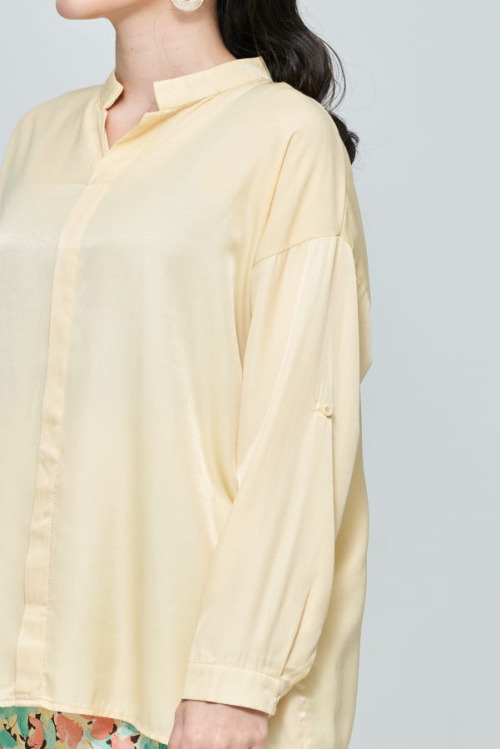 Yellow Chiffon Loose Blouse