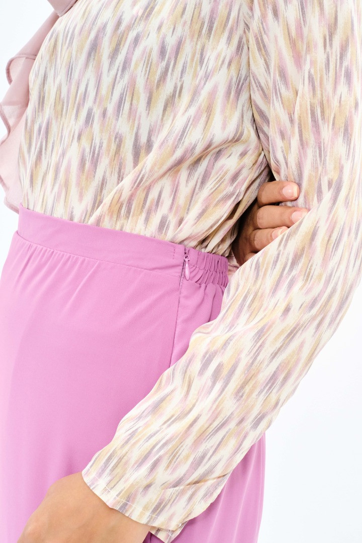 Purple Mermaid Cutting Chiffon Skirt