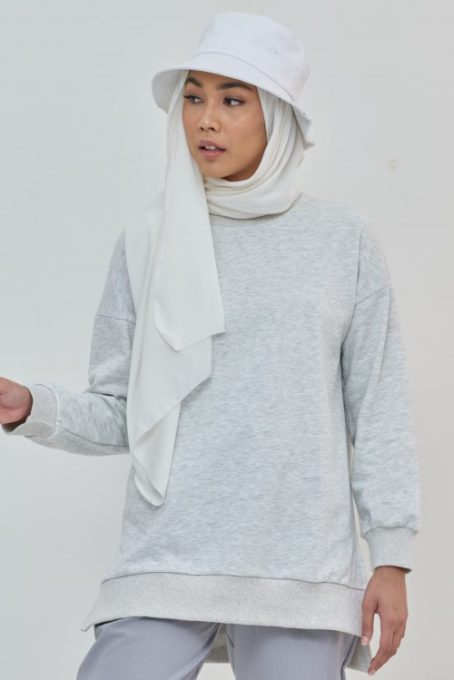 Light Grey Cara Long Sweatshirt