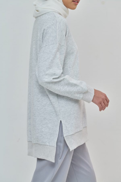 Light Grey Cara Long Sweatshirt