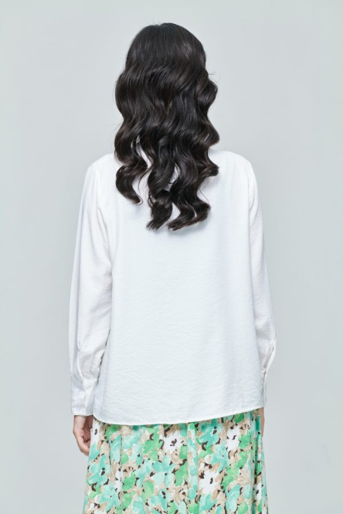 White Bow Tie Plain Top
