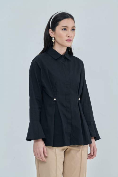 Blair Black Pearl Cotton Top