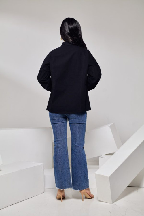 Black Oversized Cotton Top