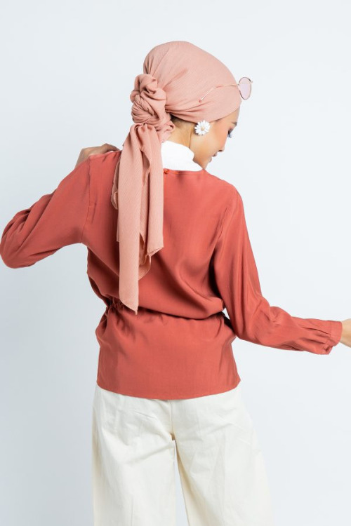 Brick Red Self Tie Top