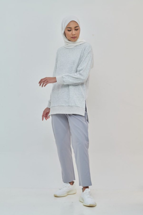 Light Grey Cara Long Sweatshirt