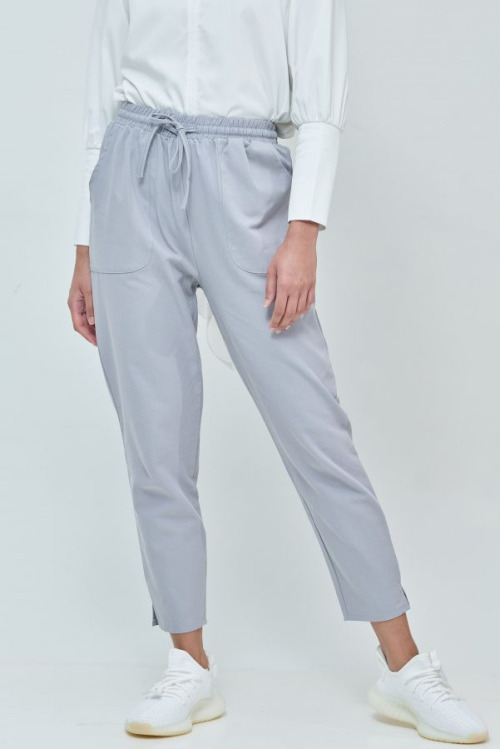 Grey Cara Ankle Pants