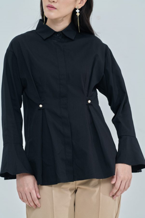Blair Black Pearl Cotton Top