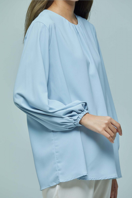 Baby Blue Mira Basic Loose Blouse