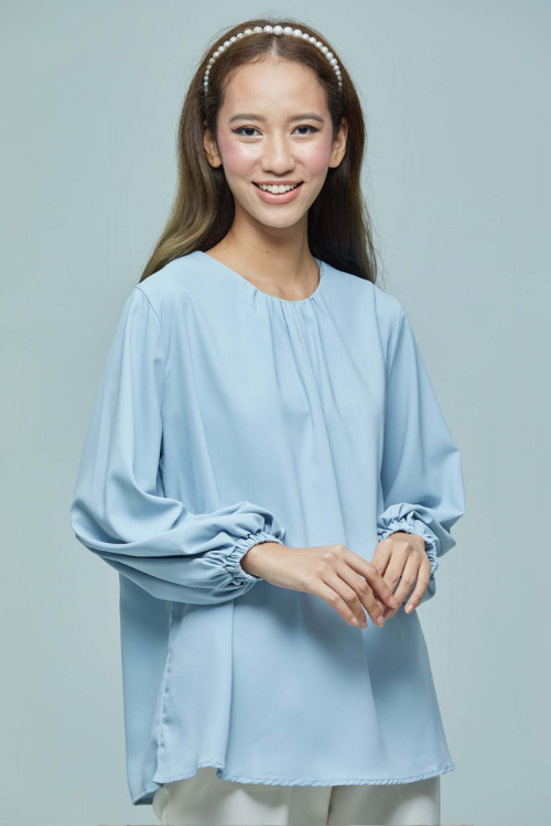 Baby Blue Mira Basic Loose Blouse