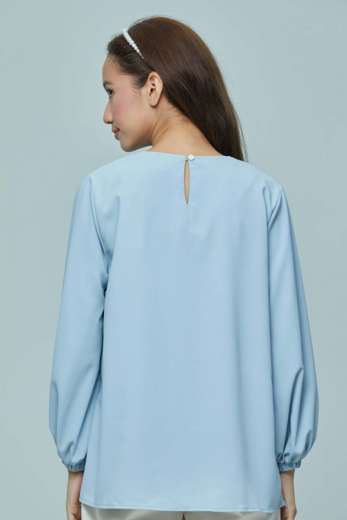 Baby Blue Mira Basic Loose Blouse
