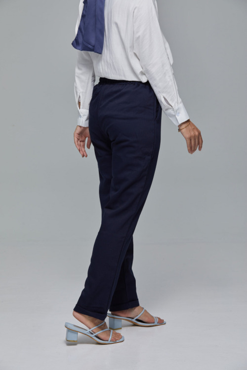 Navy Blue MC vogue Best Seller Cotton Ankle Pants