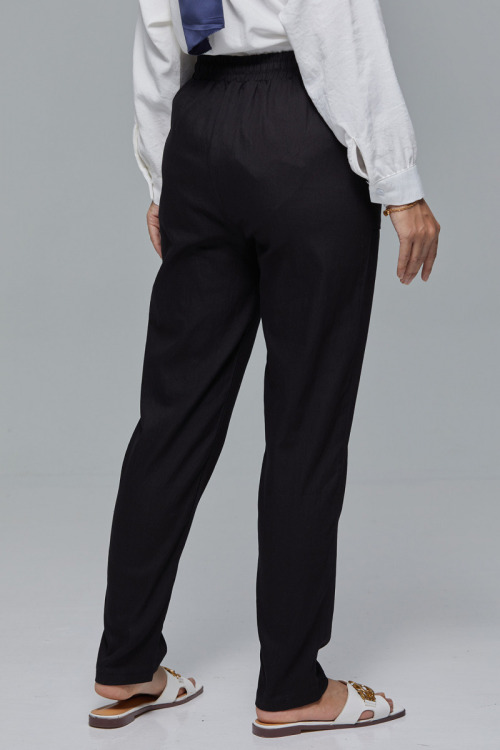 Black Ava Casual Jogger Pants