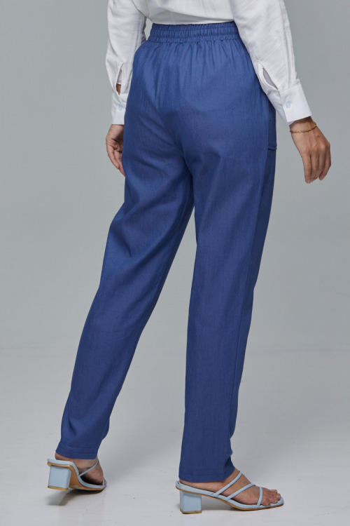 Denim Blue Ava Casual Jogger Pants