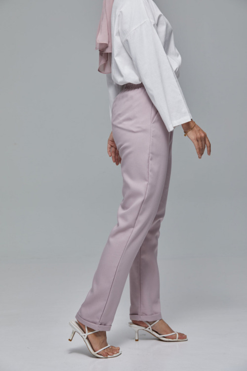 Lilac MC vogue Best Seller Cotton Ankle Pants